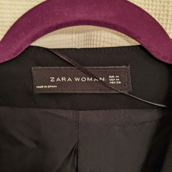 Black Zara open front blazer flare sleeves Medium - Picture 6 of 6